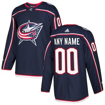 NHL Men adidas Columbus Blue Jackets Navy blue Authentic Customized Jersey